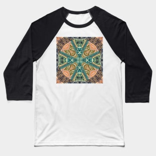 spiritual southwestern ornate orange teal bohemian Baseball T-Shirt